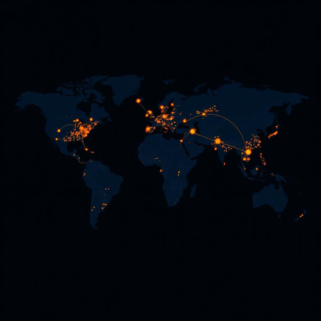 Global sourcing network map